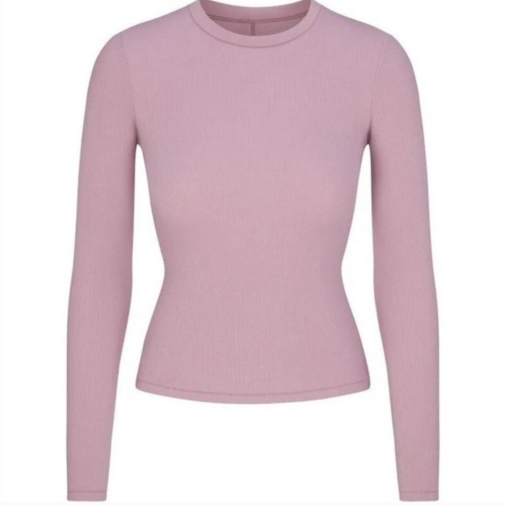 skims cotton jersey long sleeve t-shirt in dusk